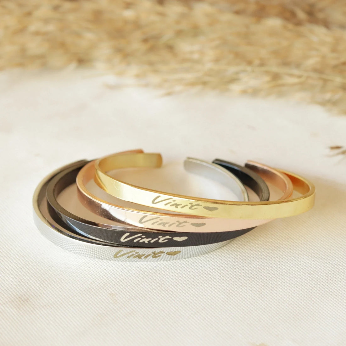 Customized Hand Bracelet Kada - Rose Gold