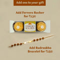 Personalized Passport Cover - Black.Sweeten the joy of every occasion with the delicious and all-time-favourite ferraro rocher.  Do not miss the elegant and classy rudraksha bracelet for your loved ones.