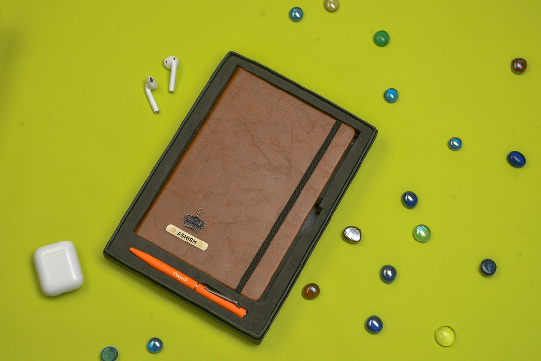 "Impress clients and colleagues with our deluxe diary and pen set. A sophisticated and practical choice for any corporate setting."